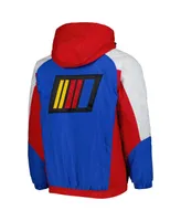 Men's Starter Red, Blue Nascar The Body Check Half-Snap Pullover Jacket