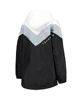 Women's Tommy Hilfiger White, Silver Las Vegas Raiders Staci Half-Zip Hoodie Windbreaker Jacket