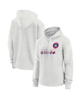 Women's Fanatics Oatmeal Chicago Cubs True Classics Legacy Quarter-Zip Hoodie