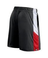 Men's Fanatics Black Atlanta Hawks Champion Rush Colorblock Performance Shorts