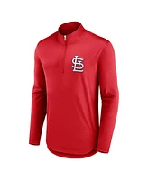 Men's Fanatics Red St. Louis Cardinals Tough Minded Quarter-Zip Jacket