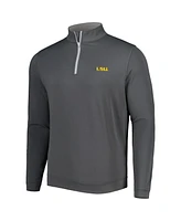 Men's Peter Millar Gray Lsu Tigers Perth Performance Quarter-Zip Top