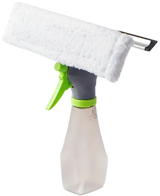 True & Tidy Glass Cleaner Spray Bottle with Built-in Squeegee