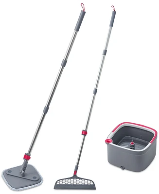True & Tidy Mop, Silicone Sweeper & Bucket Cleaning System
