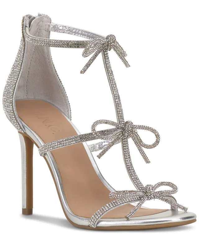 macys dress sandals silver I.n.c. International Concepts Women's Nolino Beaded Bow T-Strap Dress  Sandals, Created for Macy's