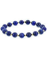 2-Pc. Set Jade Bead Bracelet & Matching Drop Earrings 14k Gold (Also Onyx, Tiger Eye, Turquoise, Lapis Lazuli, Rose Quartz)