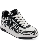 Dkny Women's Olicia Lace-Up Logo-Strap Sneakers