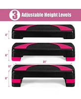 Costway 31'' Aerobic Exercise Stepper Cardio Trainer W/Riser Adjustable