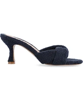 Journee Collection Women's Mannon Terry Cloth Dress Sandals