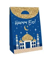 Big Dot of Happiness Ramadan - Eid Mubarak Gift Favor Bags - Party Goodie Boxes - Set of 12