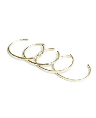 Soko 24K Gold-Plated Delicate Bangle Bracelet 4 Piece Set