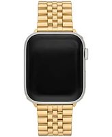 Michael Kors Unisex Gold-Tone Stainless Steel Band for Apple Watch, 38mm, 40mm, 41mm and 42mm, 44mm, 45mm, 49mm