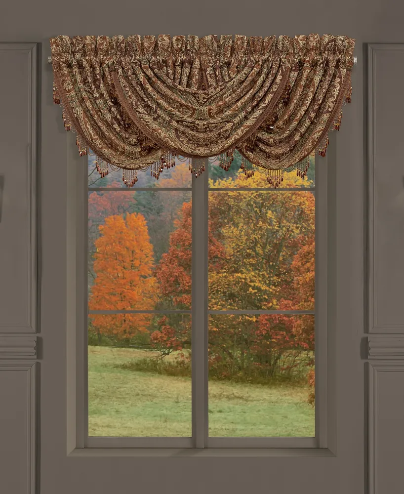 J Queen New York Harvest Moon Waterfall Window Valance, 33" x 49"