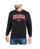 Colosseum Men's Arkansas Razorbacks Arch and Logo Crew Neck Sweatshirt