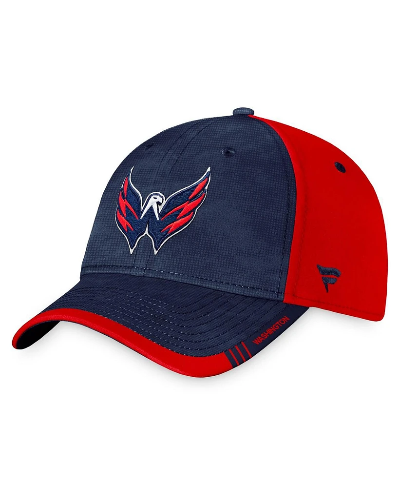 Men's Fanatics Navy, Red Washington Capitals Authentic Pro Rink Camo Flex Hat