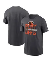 Men's Nike Anthracite Cincinnati Bengals 2022 Nfl Playoffs Iconic T-shirt