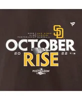 Men's Fanatics Brown San Diego Padres 2022 Postseason Locker Room T-shirt