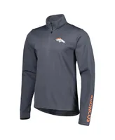 Men's Msx by Michael Strahan Charcoal Denver Broncos Half-Zip Hoodie