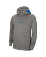 Men's Jordan Heather Gray Ucla Bruins Team Basketball Spotlight Performance Pullover Hoodie