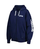 Women's Msx by Michael Strahan College Navy Seattle Seahawks Emerson Full-Zip Hoodie