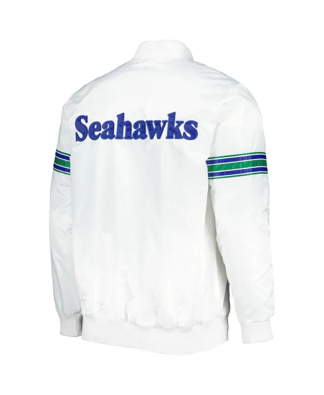 Men's Starter Navy Seattle Seahawks Extreme Full-Zip Hoodie Jacket