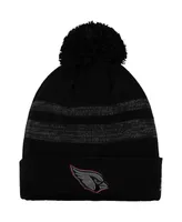 Men's New Era Black Arizona Cardinals Dispatch Cuffed Knit Hat with Pom