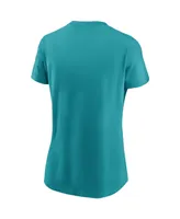 Women's Nike Aqua Miami Dolphins Logo Essential T-shirt