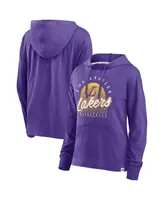 Women's Fanatics Purple Los Angeles Lakers Full Steam Slub Hoodie T-shirt