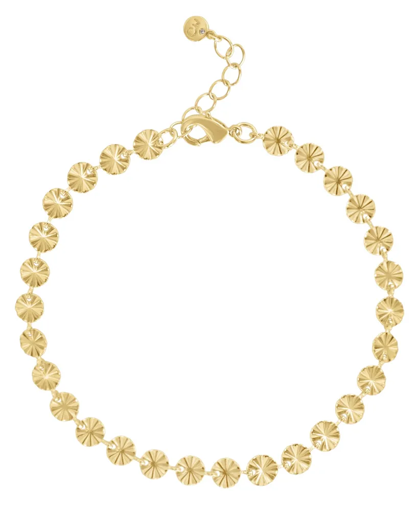 And Now This Fine Silver-Plated or 18K Gold-Plated Disc Anklet