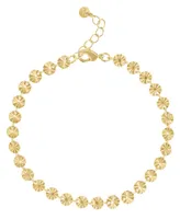 And Now This Fine Silver-Plated or 18K Gold-Plated Disc Anklet