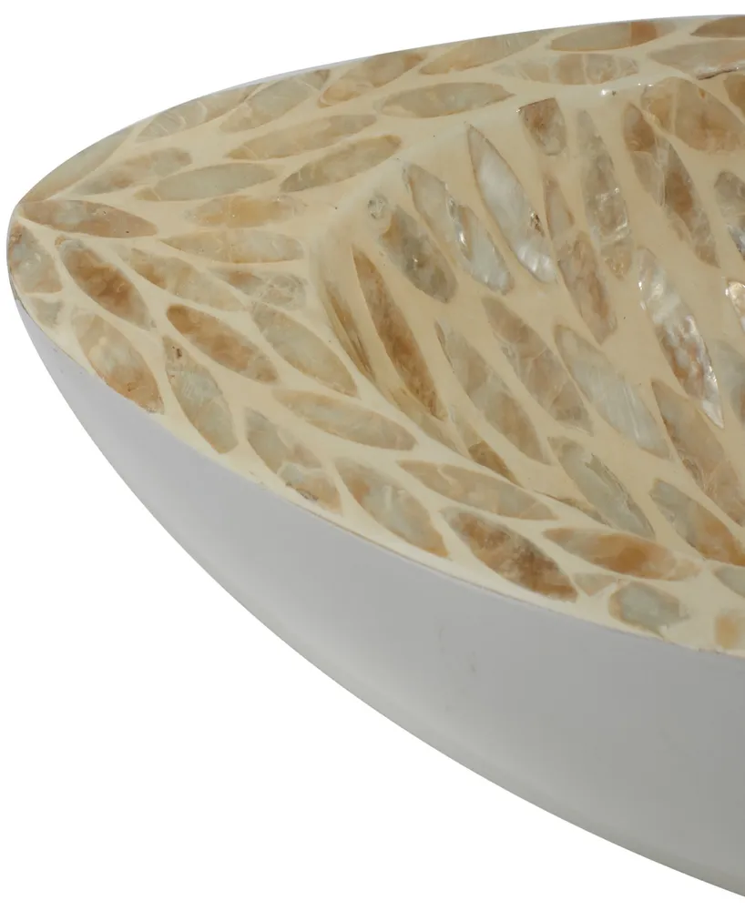 Rosemary Lane Mother of Pearl Tray, 21" x 8" x 4"