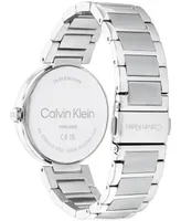 Calvin Klein Women's 2-Hand Silver-Tone Stainless Steel Bracelet Watch 36mm