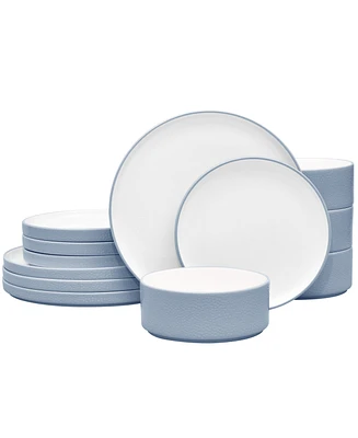 Noritake Colortex Stone 12-Piece Dinnerware Set, Service for 4