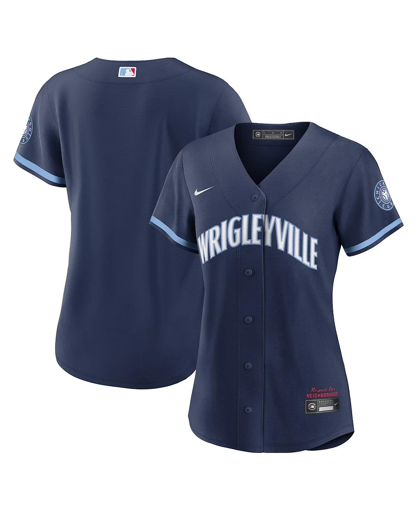 Women's Nike Navy Chicago Cubs City Connect Replica Jersey