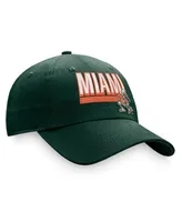 Men's Top of the World Green Miami Hurricanes Slice Adjustable Hat