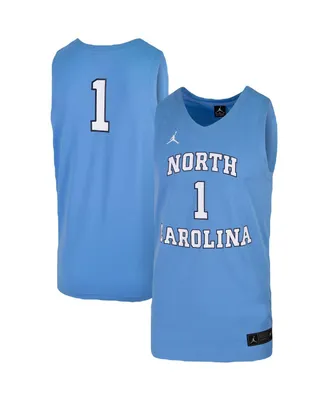 Men's Jordan #1 Carolina Blue North Tar Heels Replica Team Basketball Jersey