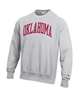 Men's Champion Heathered Gray Oklahoma Sooners Arch Reverse Weave Pullover Sweatshirt