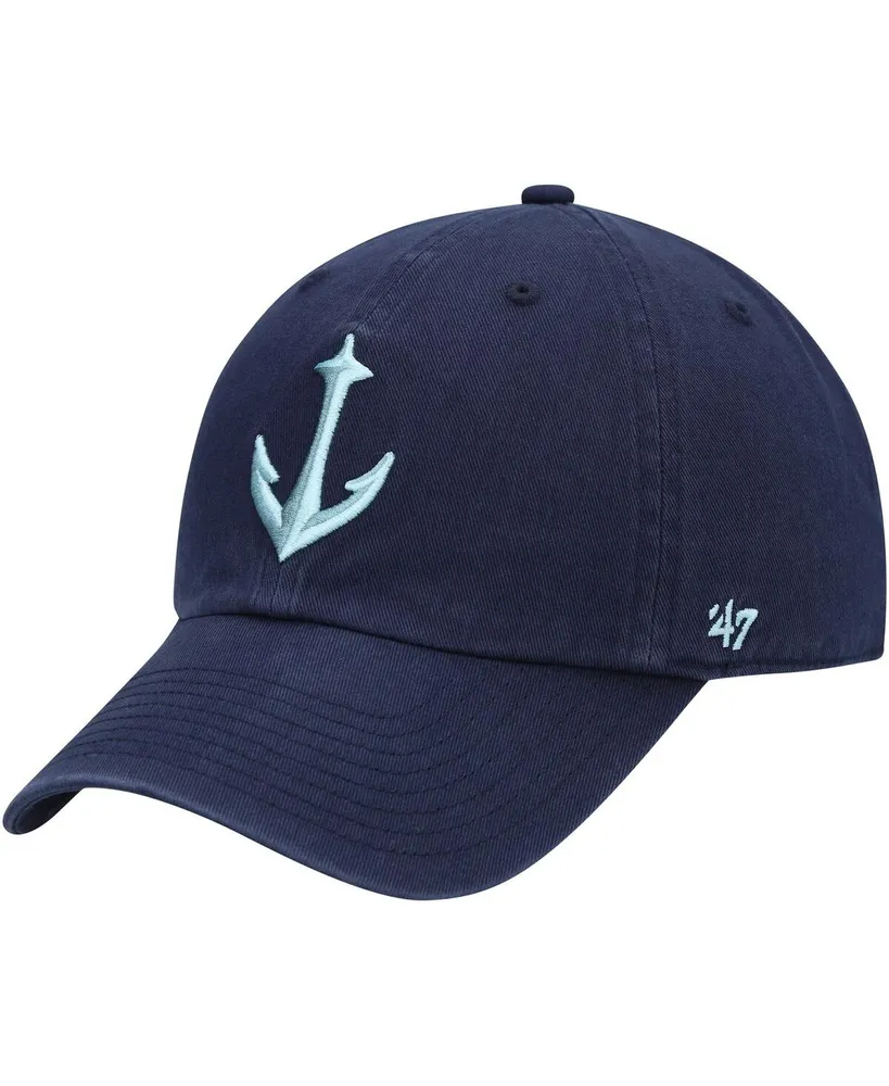 Men's '47 Brand Deep Sea Blue Seattle Kraken Clean Up Adjustable Hat