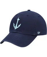 Men's '47 Brand Deep Sea Blue Seattle Kraken Clean Up Adjustable Hat