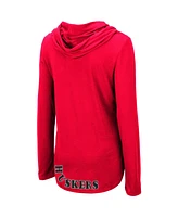 Women's Colosseum Scarlet Nebraska Huskers My Lover Long Sleeve Hoodie T-shirt