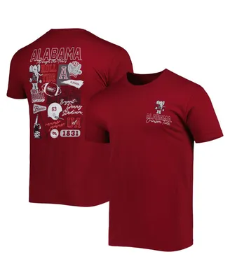Men's Crimson Alabama Tide Vintage-Inspired Through the Years 2-Hit T-shirt