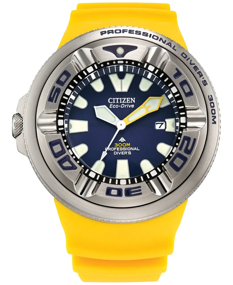 Citizen Eco-Drive Men's Promaster Dive Yellow Strap Watch 48mm