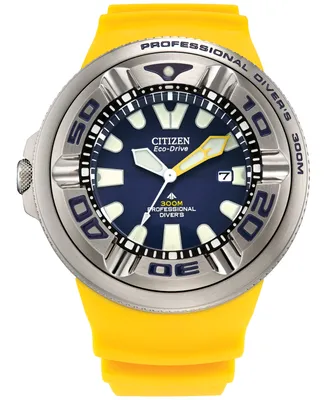 Citizen Eco-Drive Men's Promaster Dive Yellow Strap Watch 48mm