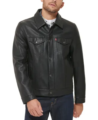 Levi's Men's Faux Leather Trucker Jacket