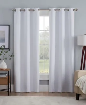 Eclipse Khloe 100 Absolute Zero Blackout Solid Textured Thermaback Curtain Panel Collection