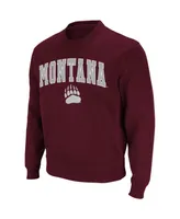 Colosseum Men's Montana Grizzlies Arch and Logo Crew Neck Sweatshirt