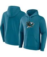 Men's Fanatics Teal San Jose Sharks Primary Logo Pullover Hoodie