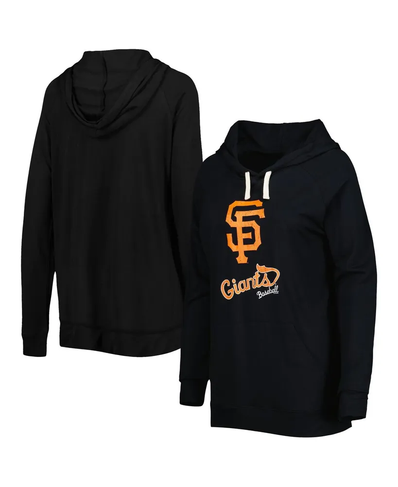 Women's Touch Black San Francisco Giants Pre-Game Raglan Pullover Hoodie