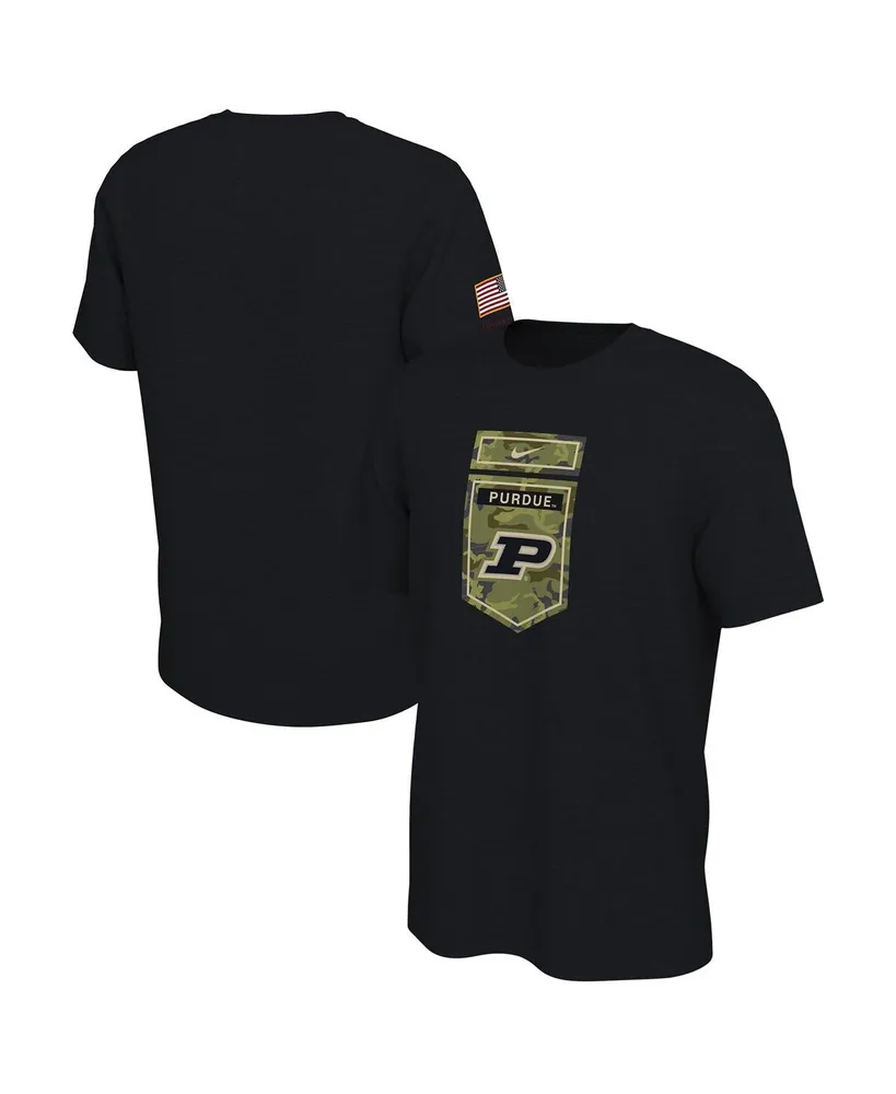 Men's Nike Black Purdue Boilermakers Veterans Camo T-shirt