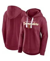 Women's Fanatics Heather Burgundy Washington Commanders Set to Fly Pullover Hoodie